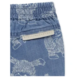 Blauwe Junior Katoenen Jeans Elastische Taille