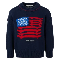 Blauwe Katoen Wol Trui