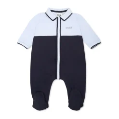 Blauwe Katoenen Baby Rompers