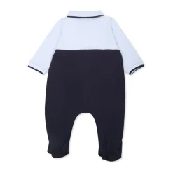 Blauwe Katoenen Baby Rompers