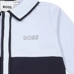 Blauwe Katoenen Baby Rompers