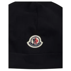 Blauwe Katoenen Beanie met Logo