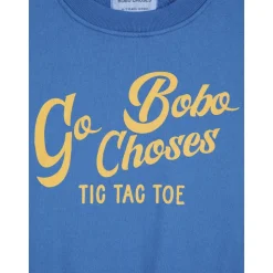 Blauwe Katoenen Kindersweatshirt met Print