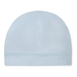 Blauwe Katoenen Pasgeboren Muts met Logo
