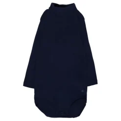 Blauwe Katoenen Romper met Logodetail