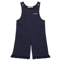 Blauwe Katoenen Tuinbroek met Logoprint