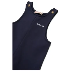 Blauwe Katoenen Tuinbroek met Logoprint