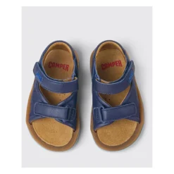 Blauwe Leren Kindersandalen TweeBand Ontwerp