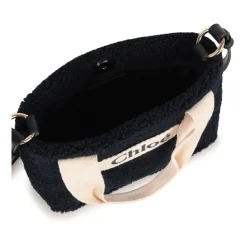 Blauwe Leren Tassen met Polyester Voering