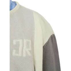 Blauwe Multicolor Trui met Lurex Logo