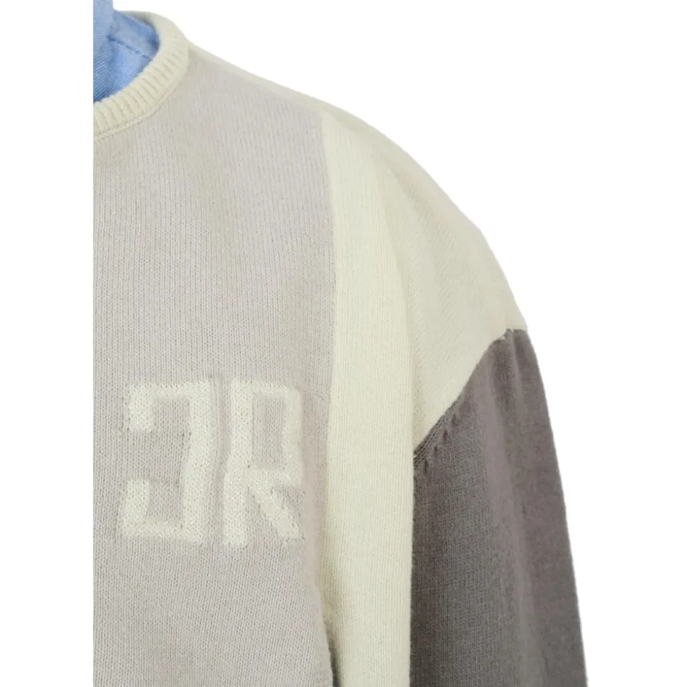 Blauwe Multicolor Trui met Lurex Logo