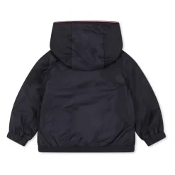 Blauwe Wind Jacket met Logo Patch