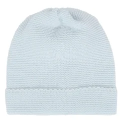 Blauwe Wol Newborn Mutsen met Borduurwerk