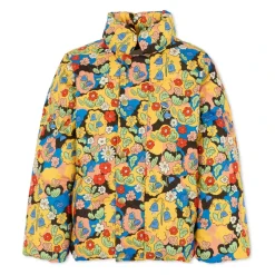 Bloemen gewatteerde donsjack