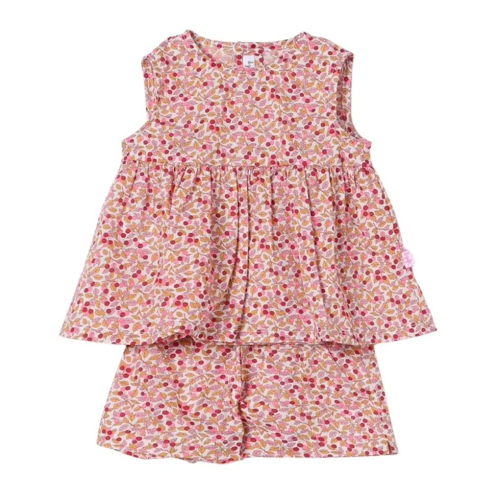 Bloemen Mouwloze Top Shorts Set