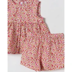 Bloemen Mouwloze Top Shorts Set