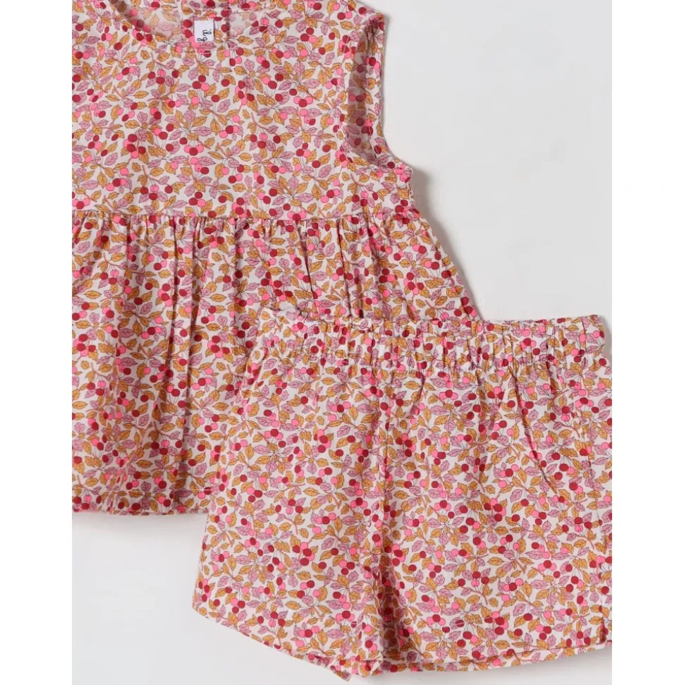 Bloemen Mouwloze Top Shorts Set