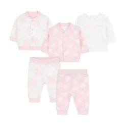 Bloemenpatroon Wit Kleding Set