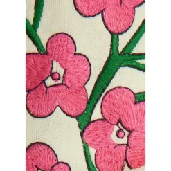 Blouse met een kleurrijk geborduurd bloemmotief