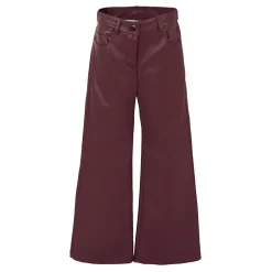 Bordeaux Faux Leren Casual Broek