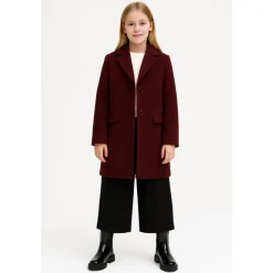 Bordeaux Korte Jas Elegante Winterstijl