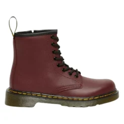 Bordeaux leren enkelboots