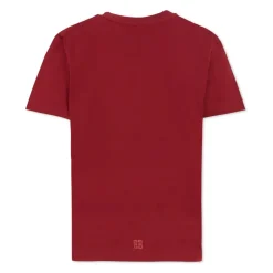 Bordeauxrood T-shirt met korte mouwen