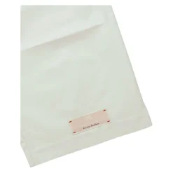 Boter-gekleurde hoge taille broek met uitlopende pijpen