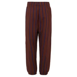 Bruin Gestreepte Katoenen Sportieve Broek