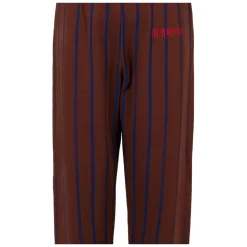 Bruin Gestreepte Katoenen Sportieve Broek