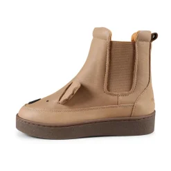 Bruin Leren Koala Enkellaarzen