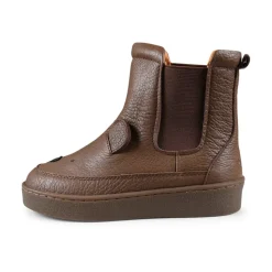 Bruin Leren Koala Enkellaarzen