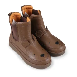 Bruin Leren Koala Enkellaarzen