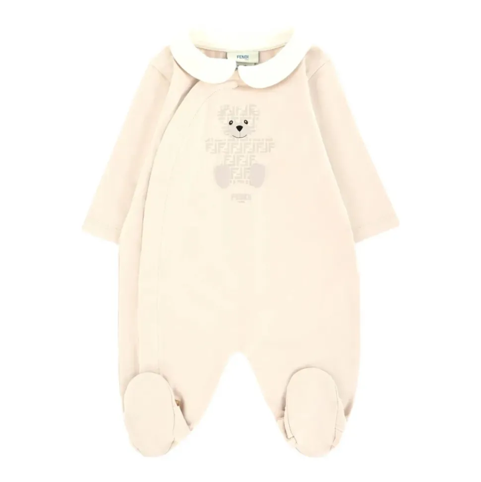 Bruine Babyjurk met Beige Kit
