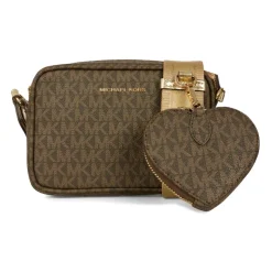 Bruine Casual Tas met Hartvormig Muntzakje