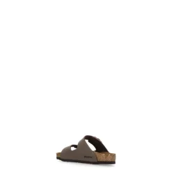 Bruine lederen sandalen, smalle pasvorm