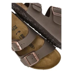 Bruine lederen sandalen, smalle pasvorm