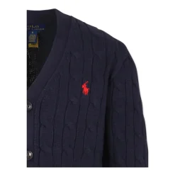 Cable Knit V Neck Cardigan