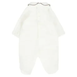 Chenille Romper met Peter Pan-kraag