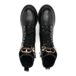 Combatlaarzen met Strass Ovaal T