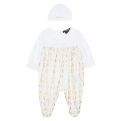 Cotton Onesie and Beanie Set