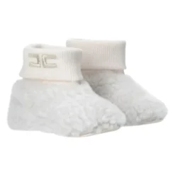 Crème Shearling Platte Schoenen