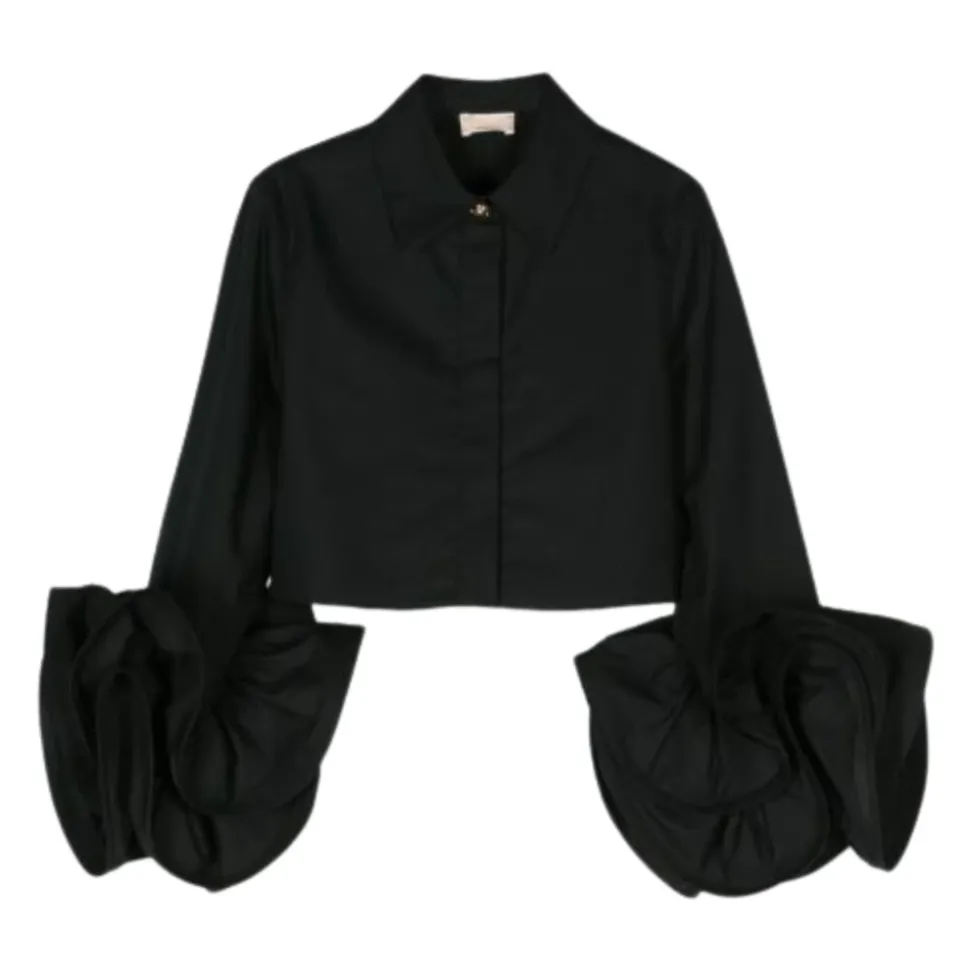 Cropped Poplin Shirt