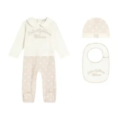 3-delige Geschenkset in Jersey met Polkadotprint