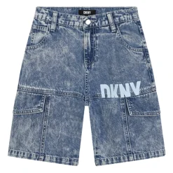 Denim Bermuda Shorts met cargozakken