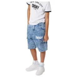 Denim Bermuda Shorts met cargozakken