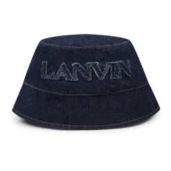 Denim Cloche Hoed met Franje Logo