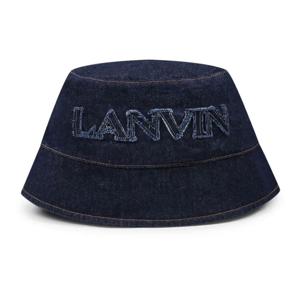 Denim Cloche Hoed met Franje Logo
