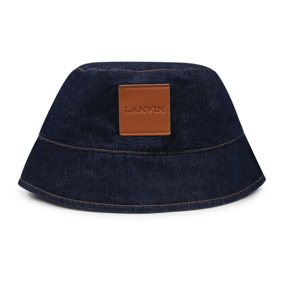 Denim Cloche Hoed met Franje Logo