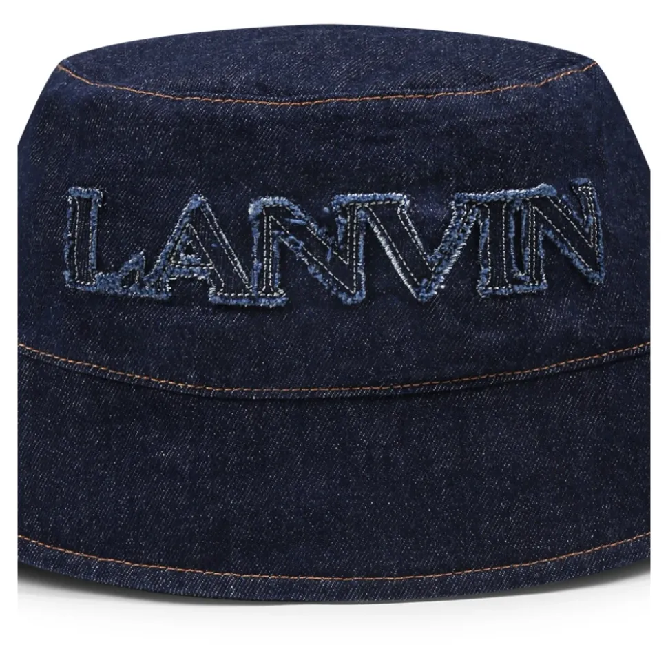 Denim Cloche Hoed met Franje Logo